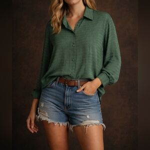 NWT NEKANE | $89 Baru Oversized Satin Blouse